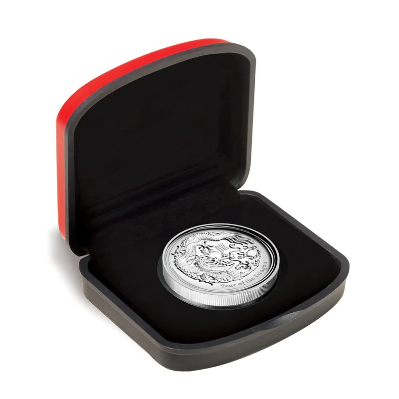 2012 Year of the Dragon High Relief 1oz Silver Proof - Image 4