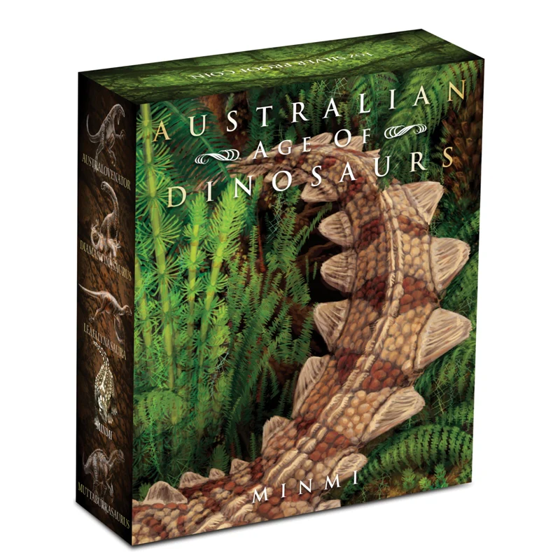 2015 Australian Dinosaurs - Minmi 1oz Silver Coloured Proof - Image 2