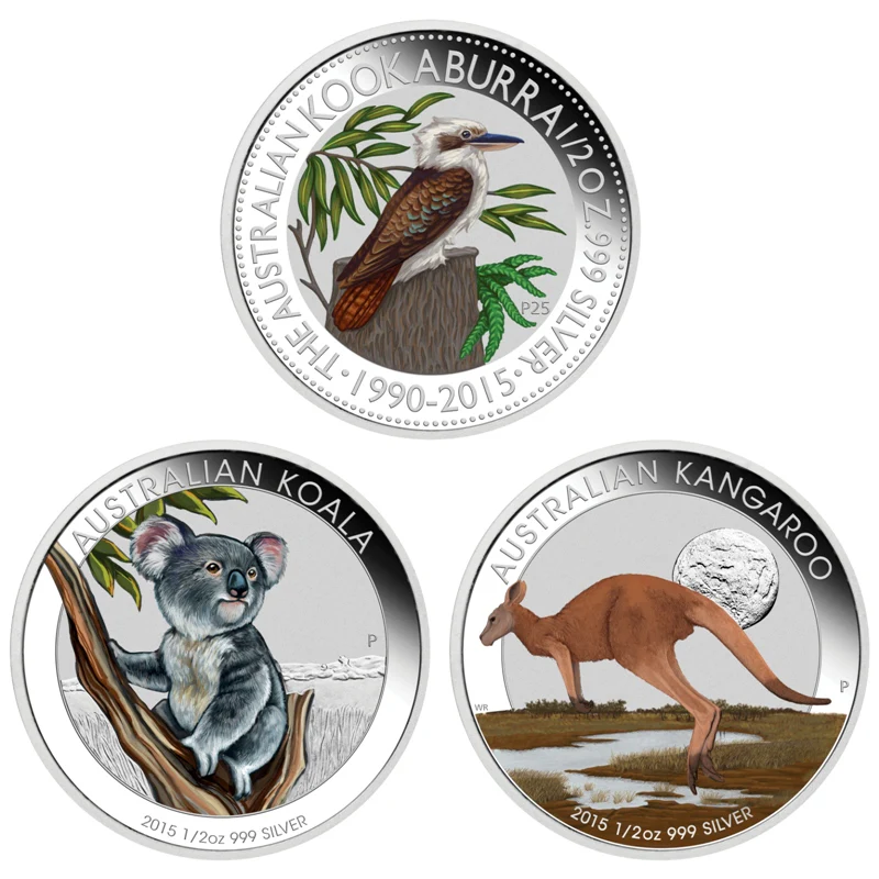 2015 Australian Outback 1/2oz Silver Coloured Coin Collection