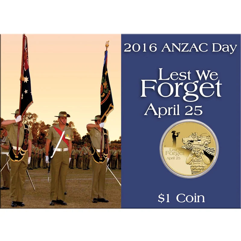2016 $1 ANZAC Day - Lest We Forget UNC