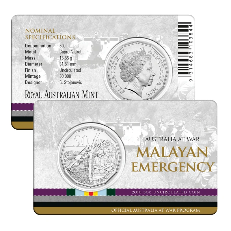 50c 2016 Australian's at War - Malayan Emergency - Image 2