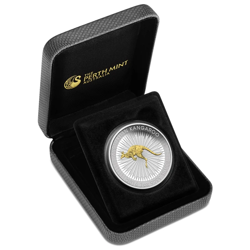 2016 Australian Kangaroo 1oz Silver Gilded Edition - Image 3