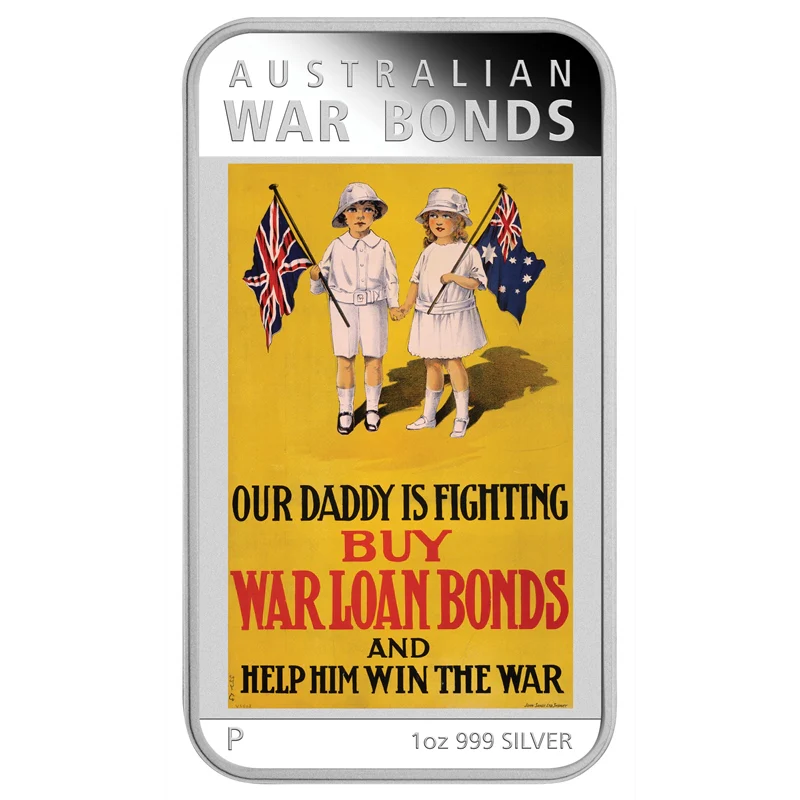 2016 Australian Posters of WWI - War Bonds 1oz Silver - Image 2