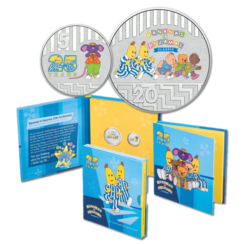 5c 20c 2017 Bananas in Pyjamas 25th Anniversary 2 Coin Set
