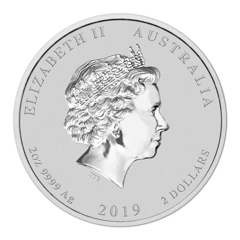2019 Year of the Pig 2oz 99.99% Silver UNC - Image 2