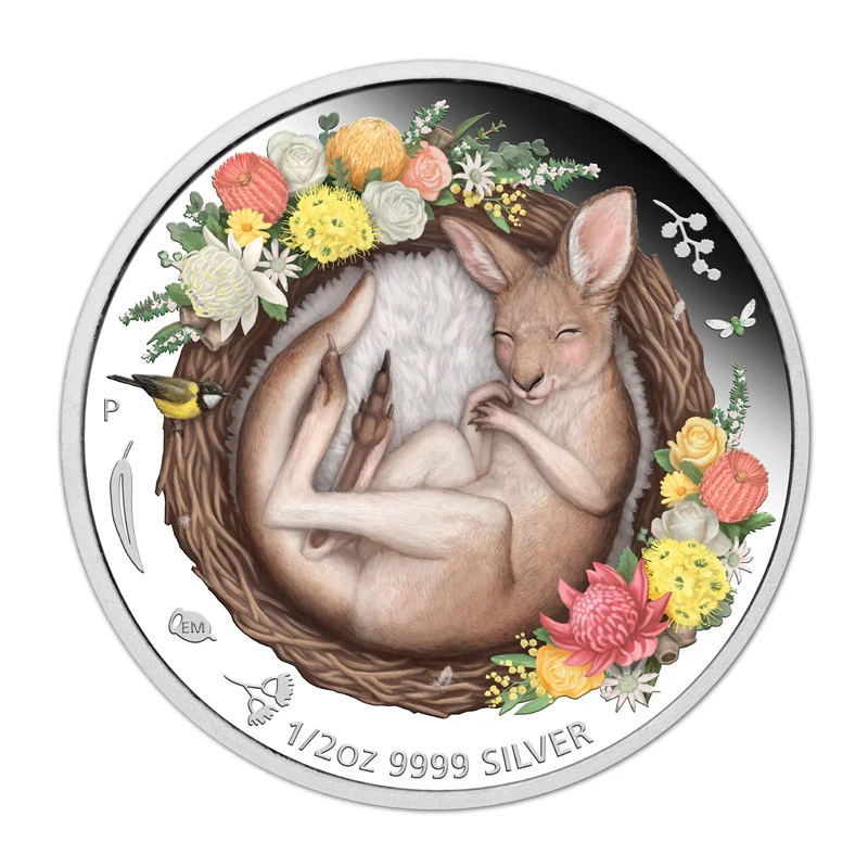 2021 Dreaming Down Under - Kangaroo 1/2oz Silver Proof - Image 2
