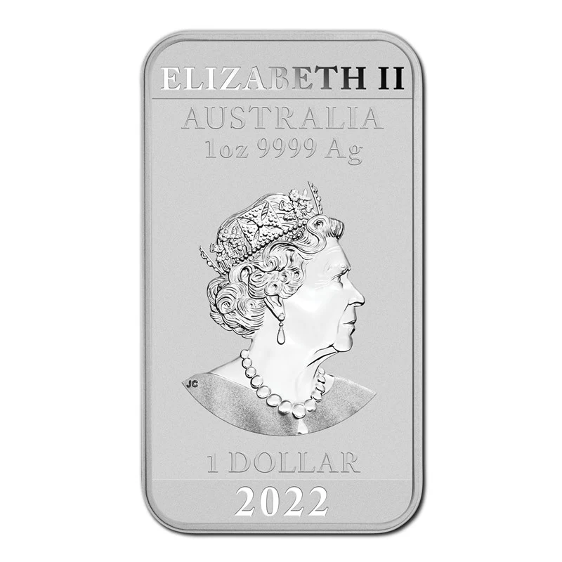2022 Dragon 1oz Silver Rectangular Coin UNC - Image 2