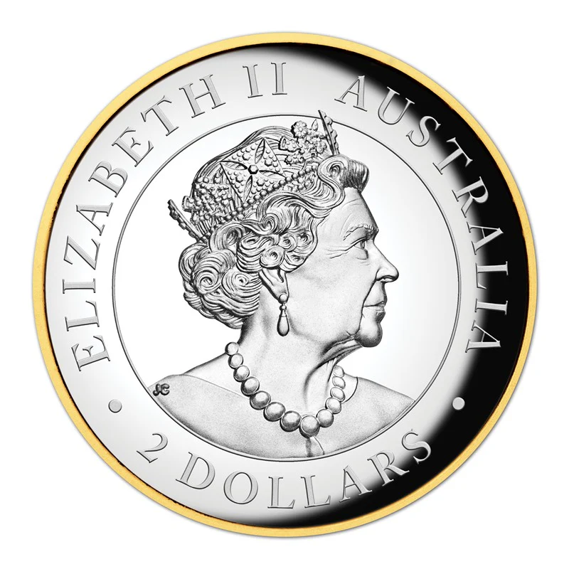 2022 Kookaburra 2oz Silver Proof High Relief Gilded - Image 3