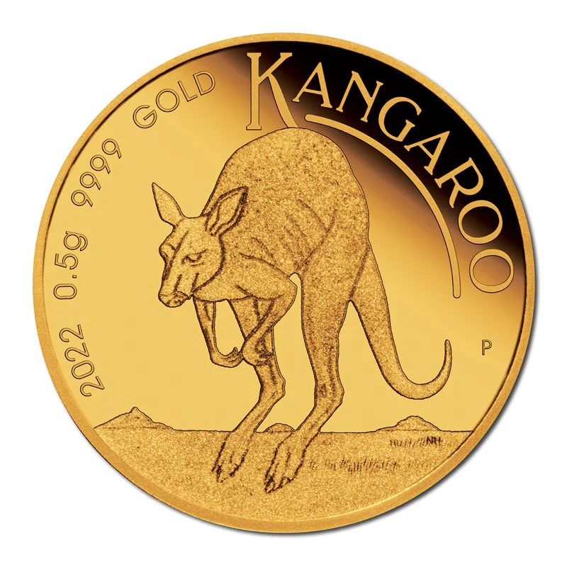 2022 Mini Kangaroo 0.5g Gold Coin - Image 2