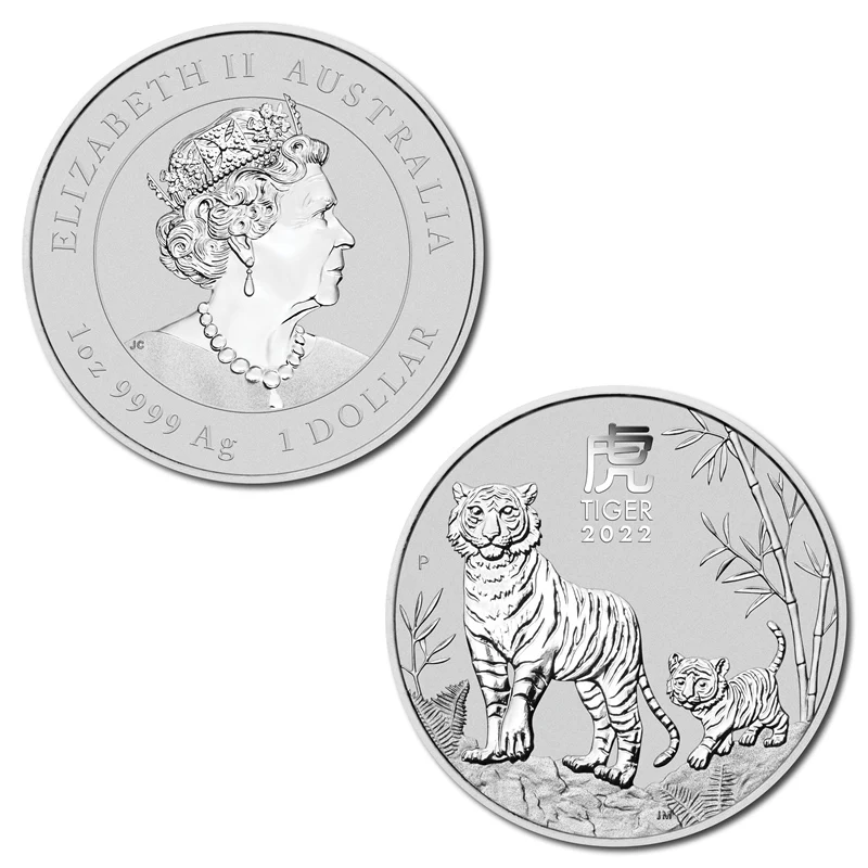 2022 Year of the Tiger Silver Coins UNC - Image 4