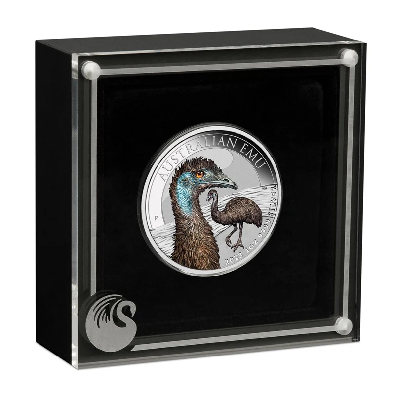 2023 Australian Emu 1oz Silver Coloured - Image 3