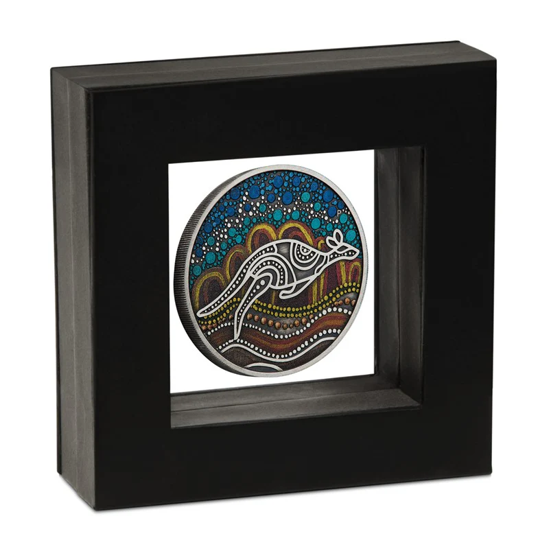 2023 Kangaroo Yongka 2oz Silver Antiqued Coloured Coin - Image 4