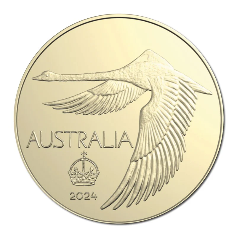 2024 Swan Pattern Dollar Al/Bronze UNC - Image 3