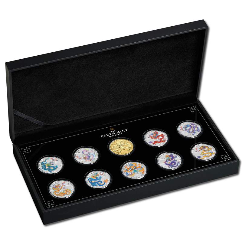2024 Year of the Dragon 1/2oz Silver 10 Coin Set - Image 6