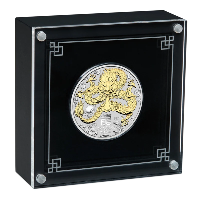 2024 Year Of The Dragon Gilded 1oz Silver - Image 3