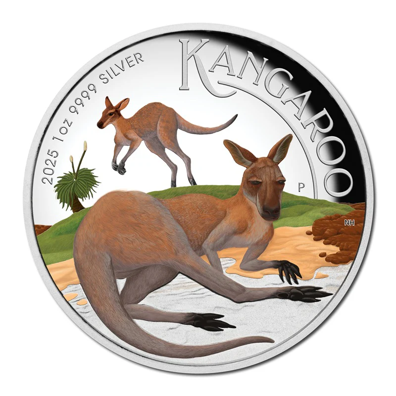 2025 Kangaroo 1oz Silver Colour High Relief - Image 2