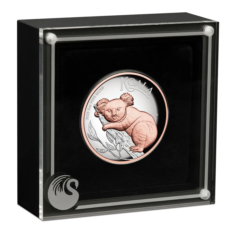 2025 Koala 5oz Silver Proof High Relief Gilded - Image 3