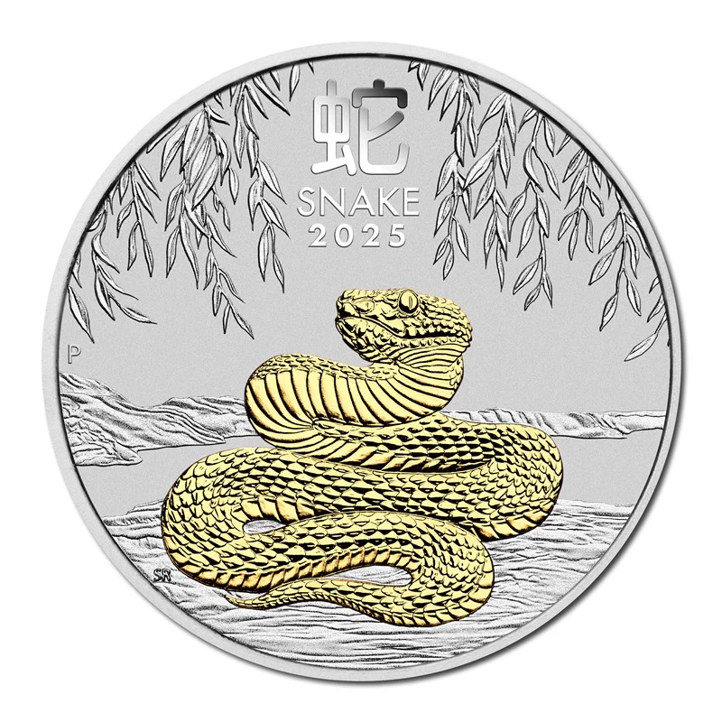 2025 Year Of The Snake Gilded 1oz Silver - Image 2