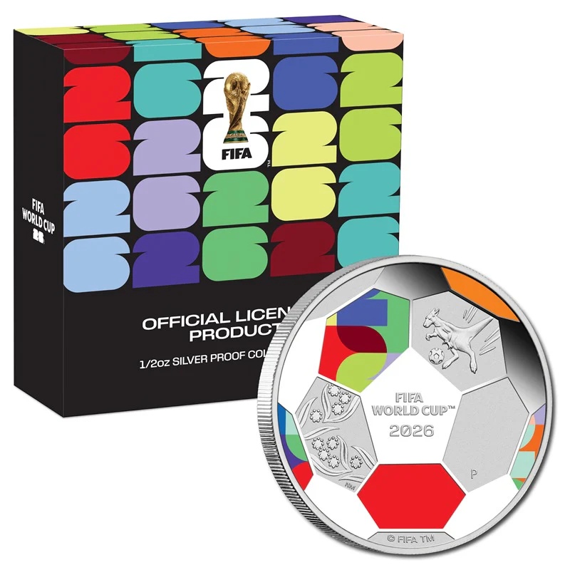2026 FIFA World Cup 1/2oz Silver Coloured Proof