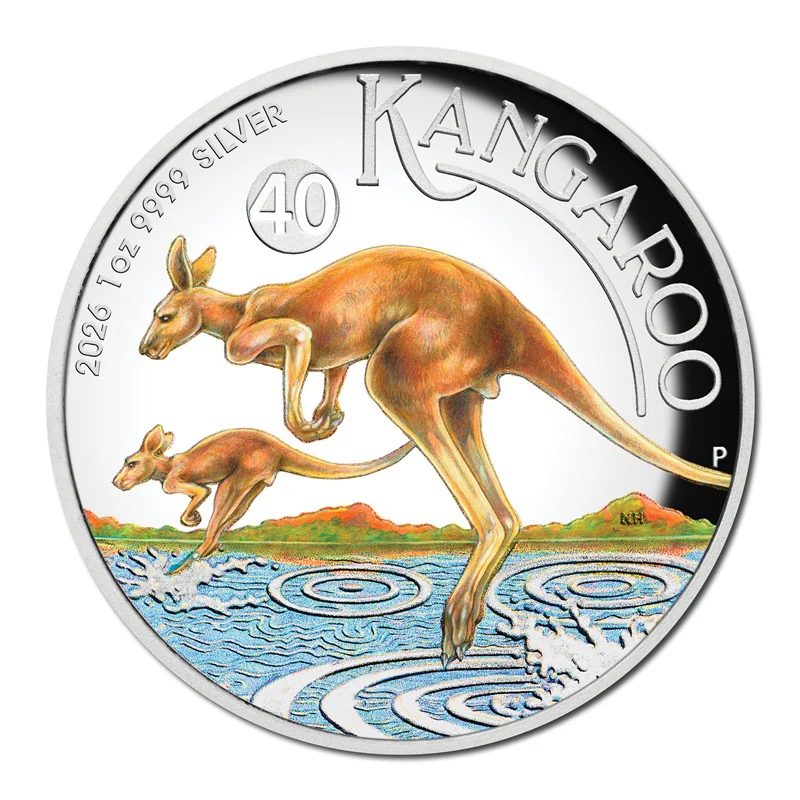 2026 Kangaroo 1oz Silver Colour High Relief - Image 2