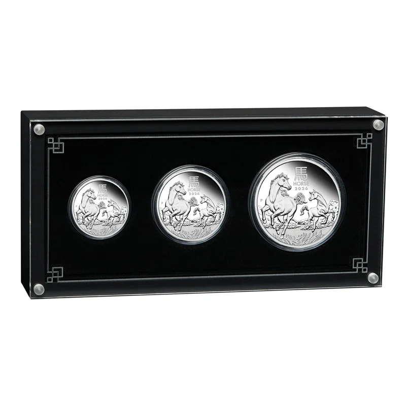 2026 Year of the Horse Three Coin Silver Proof Set - Image 2