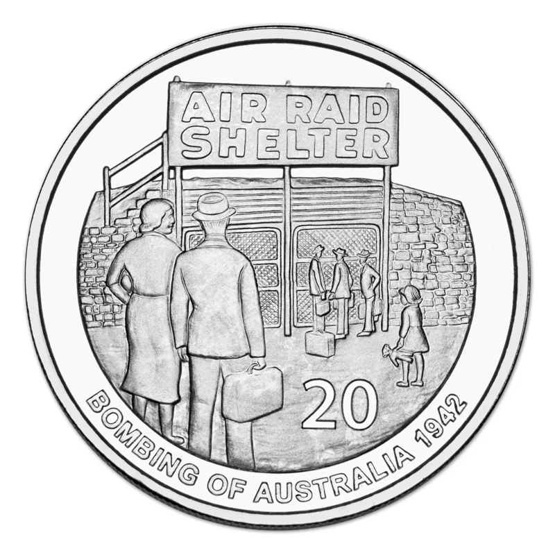 20c-50c 2012 Shores Under Siege 3 Coin Set UNC - Image 2