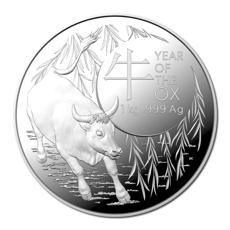 $30 2021 Year of the Ox 1 Kilo Silver Proof - Image 2