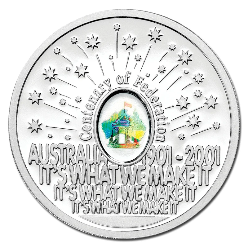 $5 2001 Federation Hologram Finale Silver Proof - Image 2