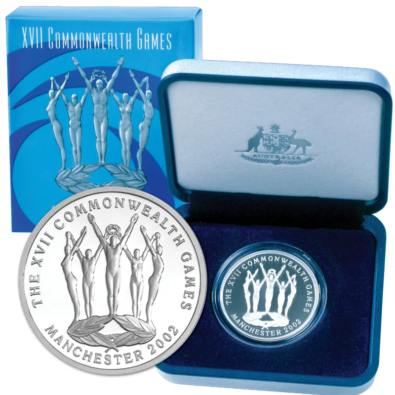 $5 2002 Commonwealth Games Manchester Silver Proof