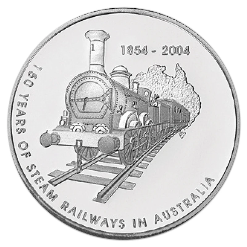 $5 2004 Steam Railway 150th Anniversary Silver Proof - Image 2