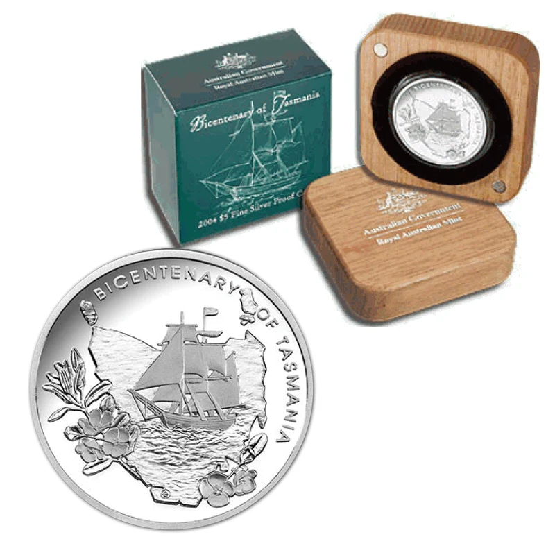 $5 2004 Tasmania Bicentenary Silver Proof
