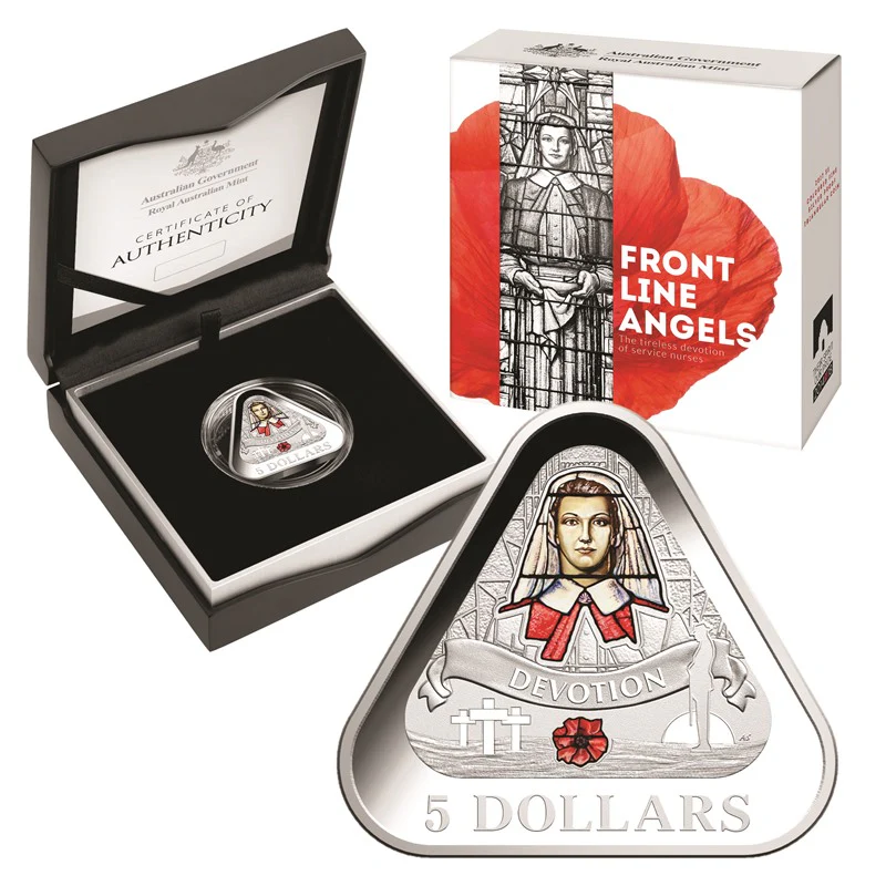 $5 2017 Front Line Angels Triangle Silver Proof