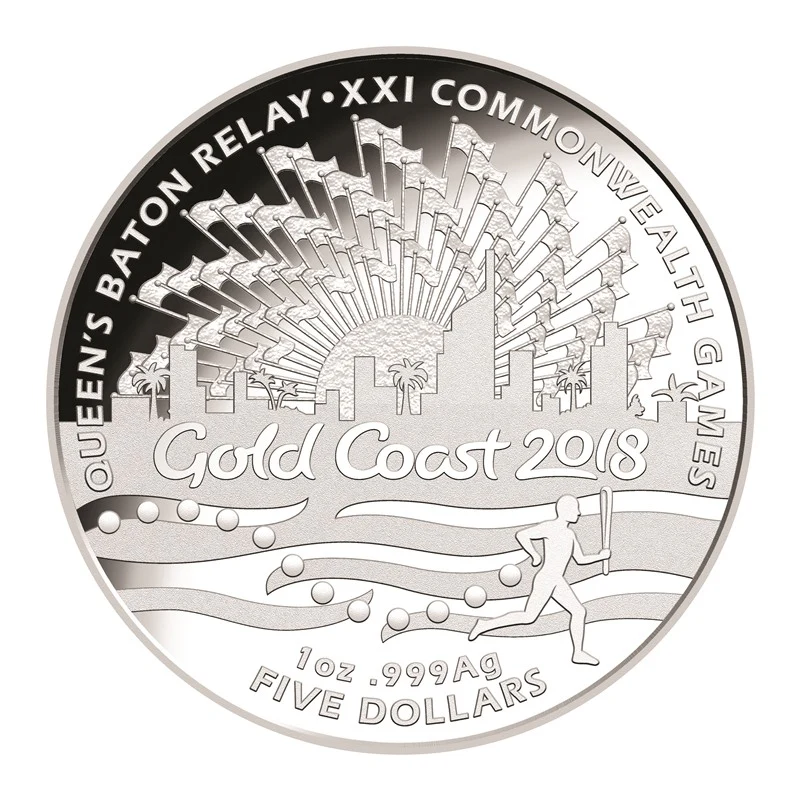$5 2017 Queen's Baton Relay Silver Proof - Image 2