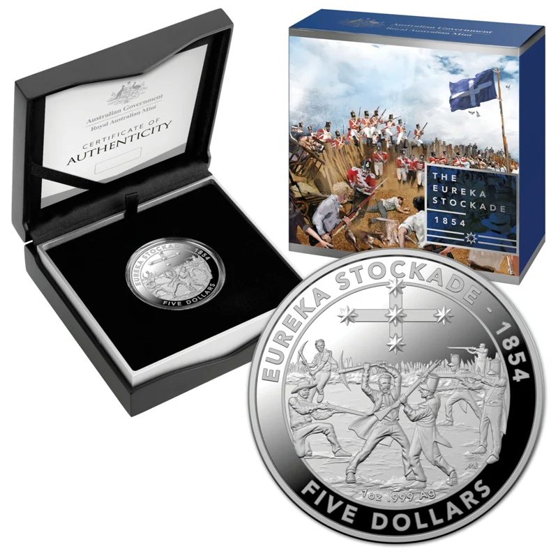 $5 2019 Eureka Stockade 1oz Silver Proof