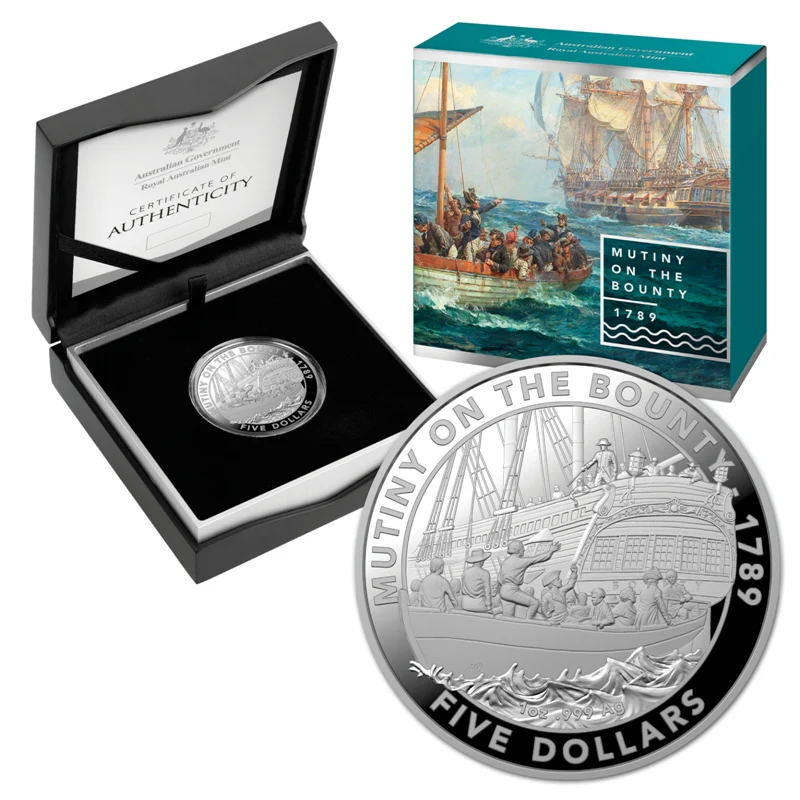 $5 2019 Mutiny on the Bounty 1oz Silver Proof