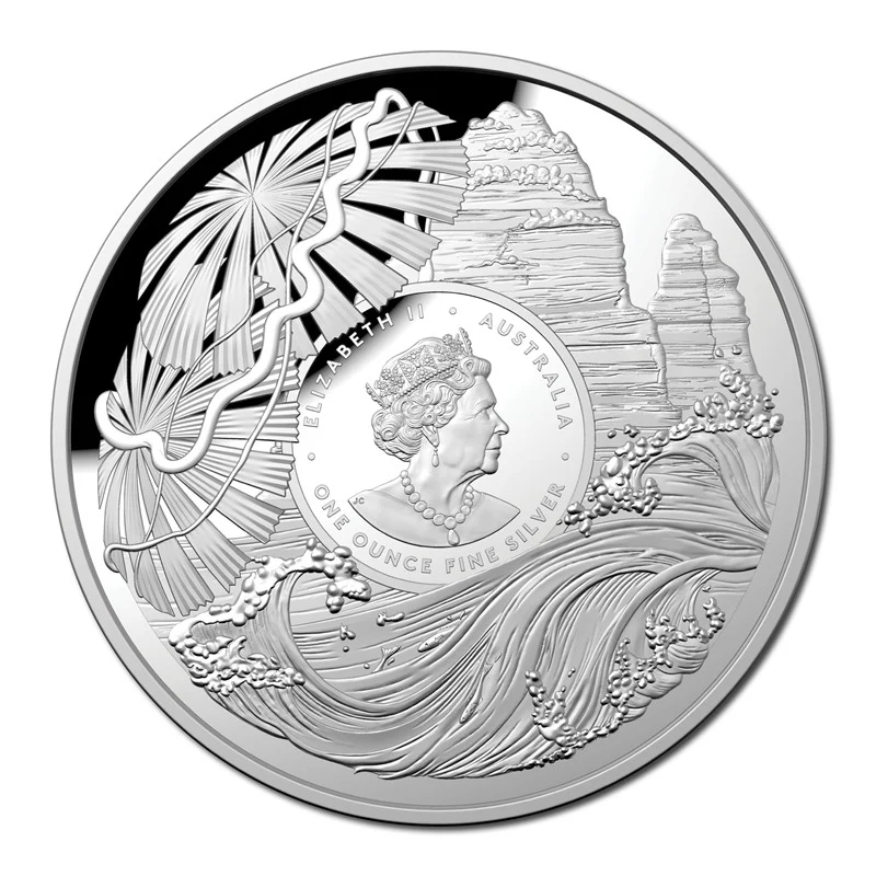 $5 2022 Beauty, Rich & Rare - Great Barrier Reef Domed Silver Proof - Image 3