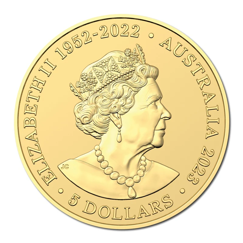 $5 2023 Mini Money Emu 0.5g Gold Frosted UNC - Image 3