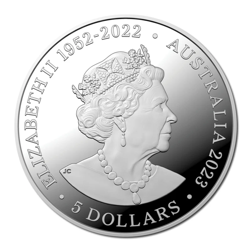 $5 2023 Australian Antarctic Territory - Humpback Whale Silver Proof - Image 3