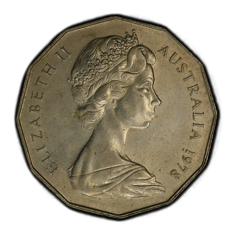 50c 1978 Full Obverse Brockage Error - Image 2