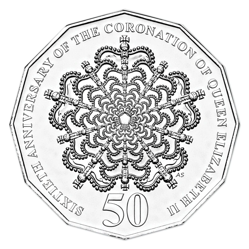 50c 2013 Coronation 60th Anniversary Carded UNC - Image 2