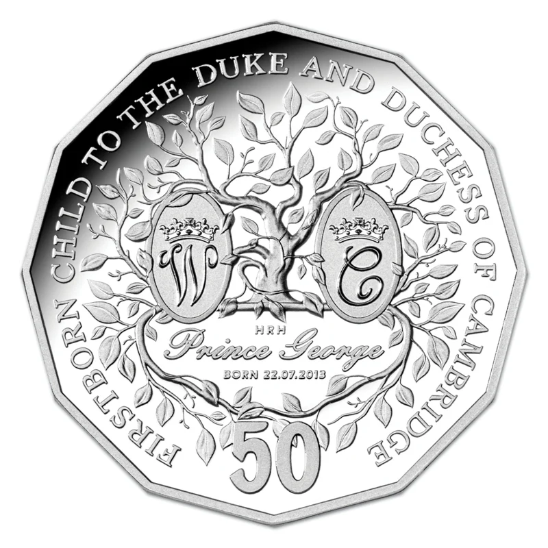 50c 2013 Prince George Firstborn Silver Proof - Image 2