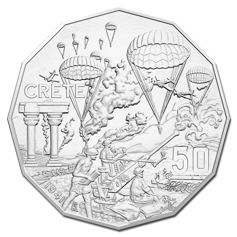 50c 2015 Australians at War - Crete Carded UNC