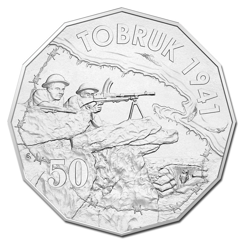 50c 2015 Australians at War - Tobruk UNC