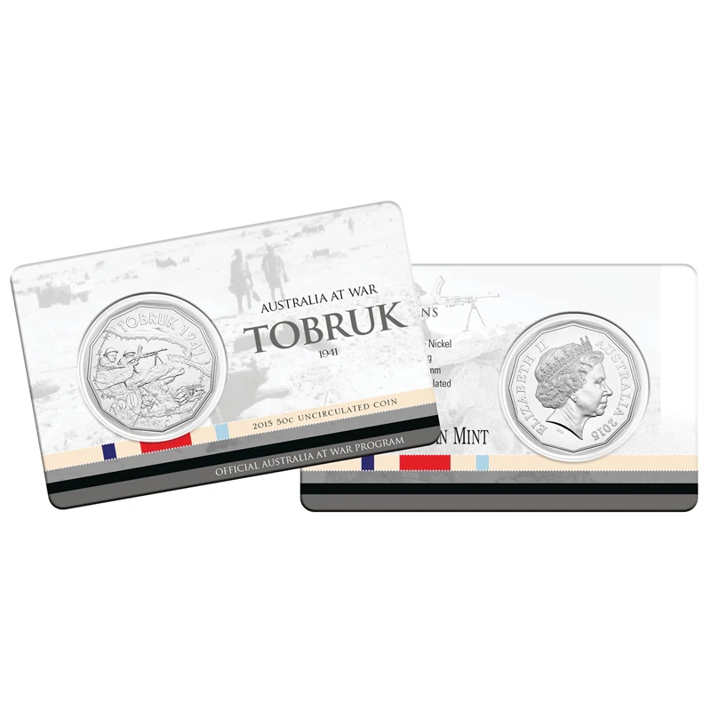 50c 2015 Australians at War - Tobruk UNC - Image 2