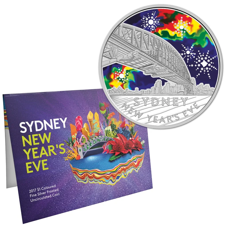 $1 2017 Sydney New Year's Eve 1/2oz Silver Coin