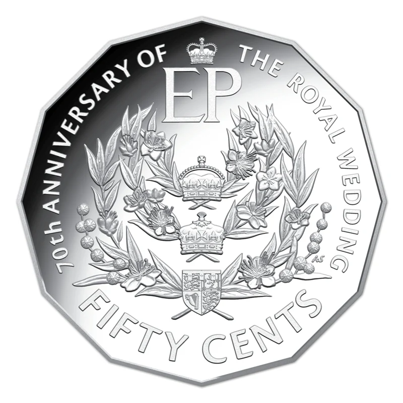 50c 2017 Royal 70th Wedding Anniversary Silver Proof - Image 2