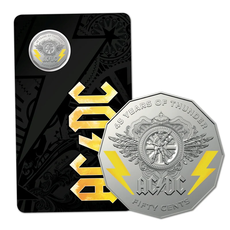 50c 2018 AC/DC 45 Year of Thunder UNC