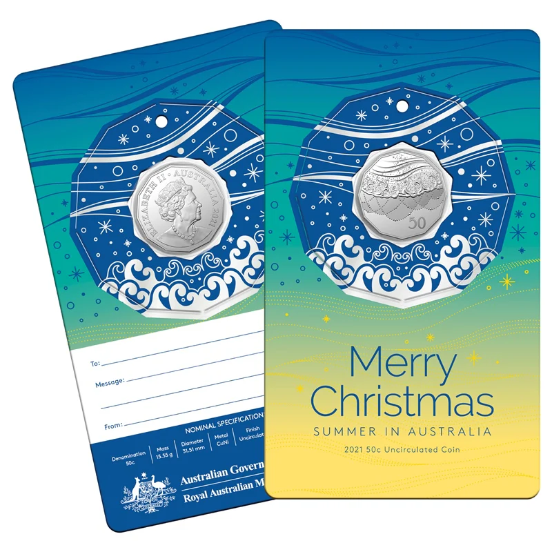 50c 2021 Merry Christmas UNC - Image 6