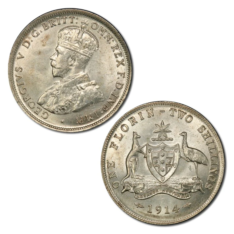 Australia 1914 Florin - Image 3