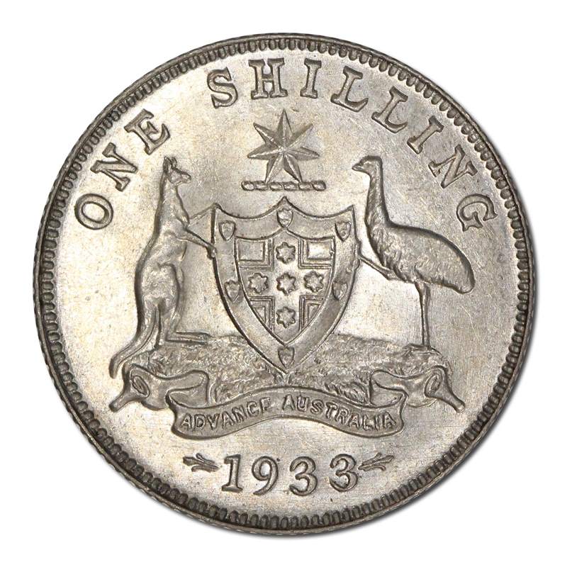 Australia 1933 George V Shilling Lustrous UNC - Image 3